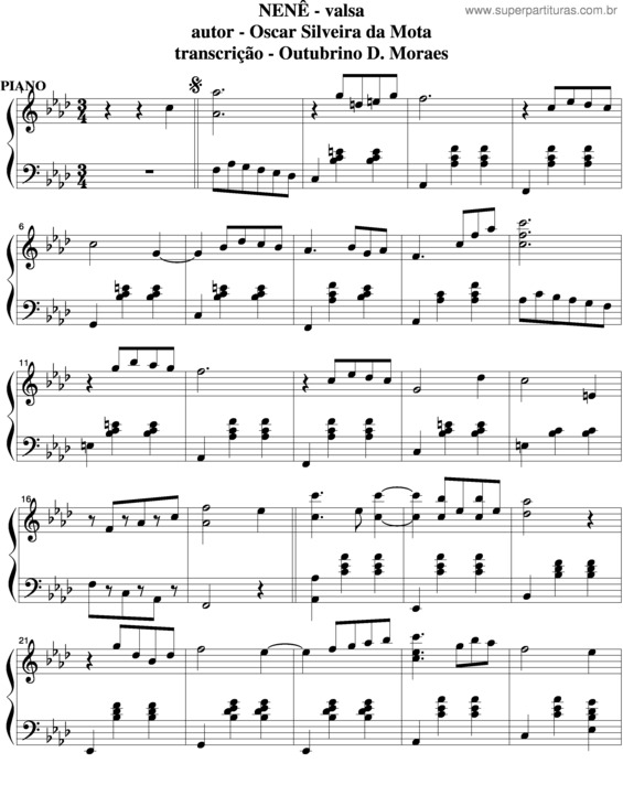 Partitura da música Nenê v.13