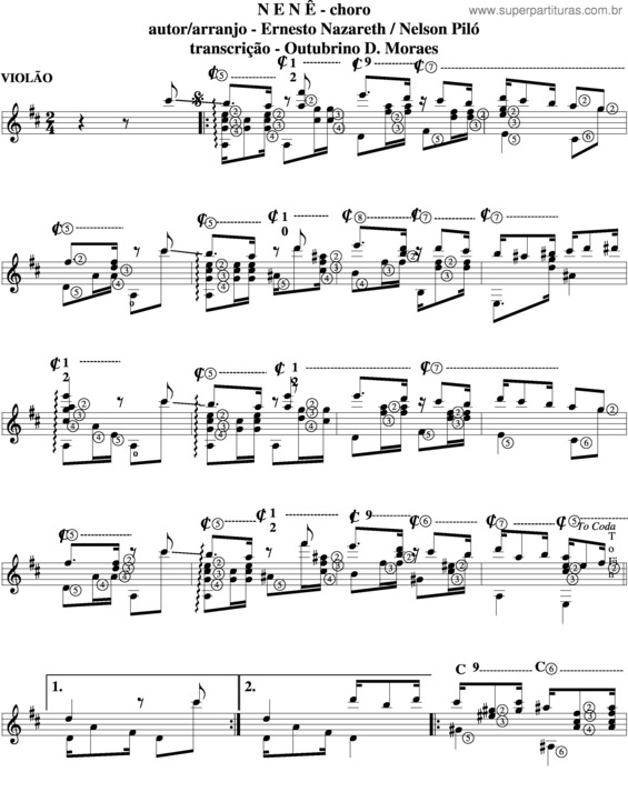 Partitura da música Nenê v.15