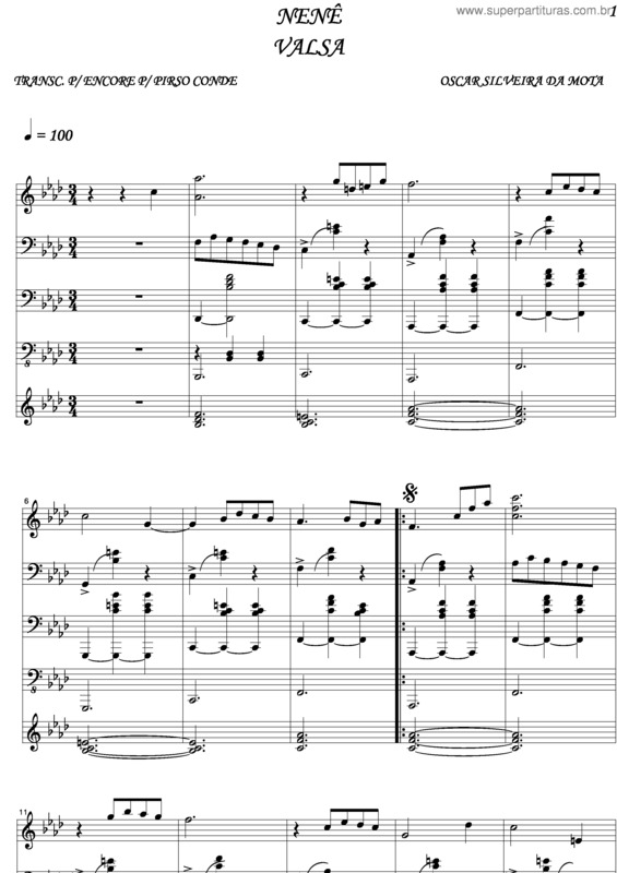 Partitura da música Nenê v.7