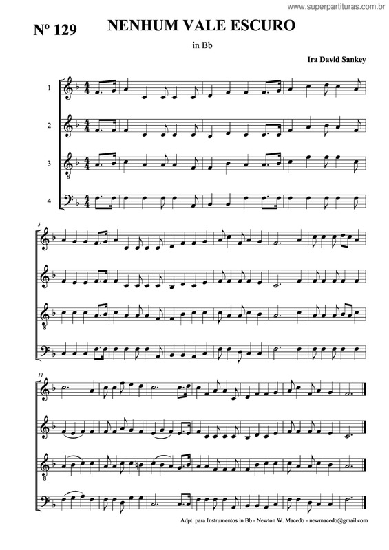 Partitura da música Nenhum Vale Escuro v.2