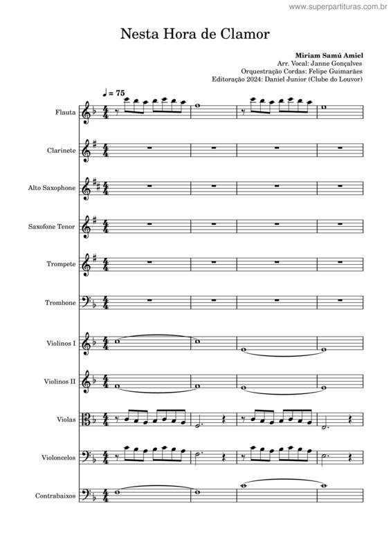Partitura da música Nesta Hora De Clamor v.3