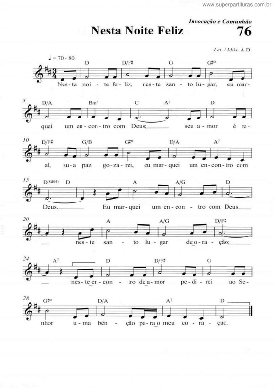 Partitura da música Nesta Noite Feliz v.2