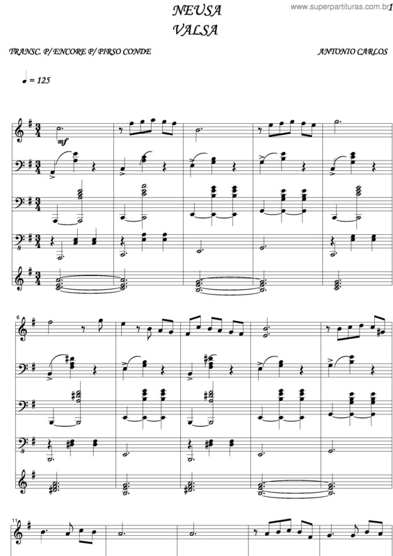 Partitura da música Neusa v.4