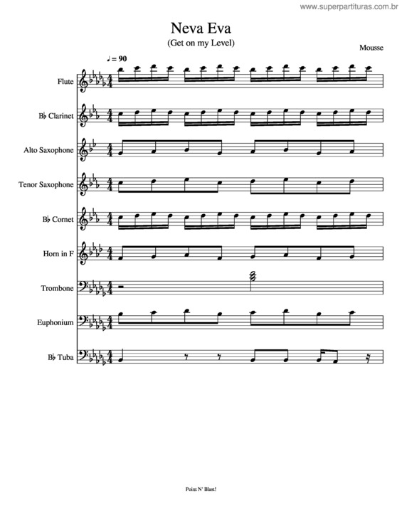 Partitura da música Neva Eva