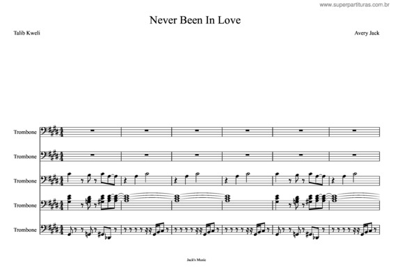 Partitura da música Never Been In Love