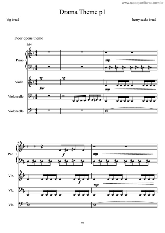 Partitura da música New Drama Theme P1