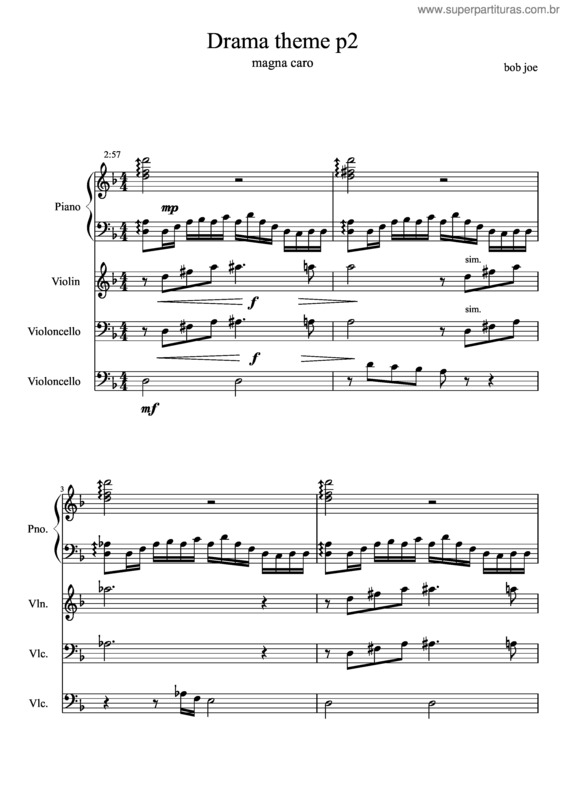 Partitura da música New Drama Theme P2