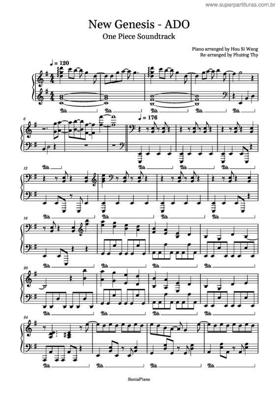 Partitura da música New Genesis – Ado New Genesis – Ado