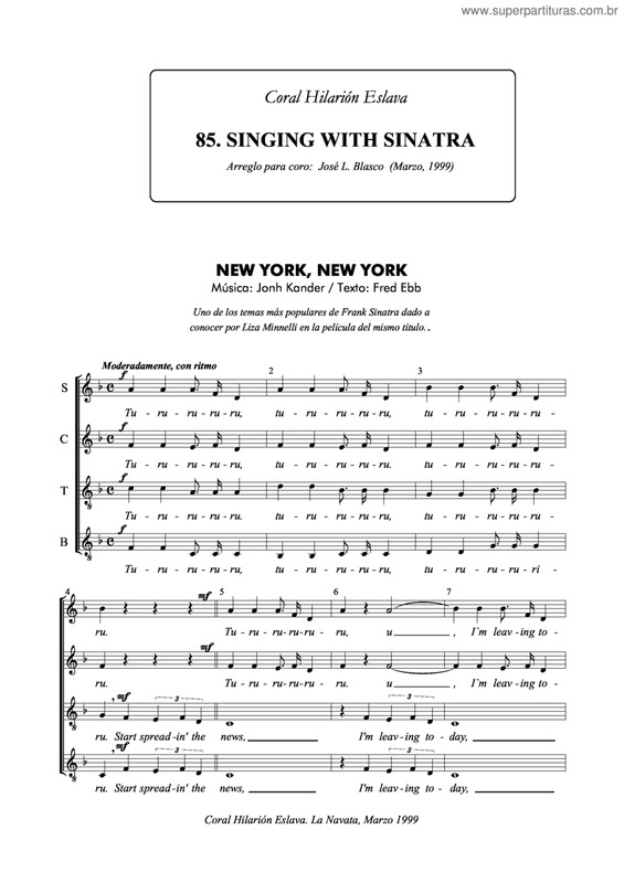 Partitura da música New York, New York v.3