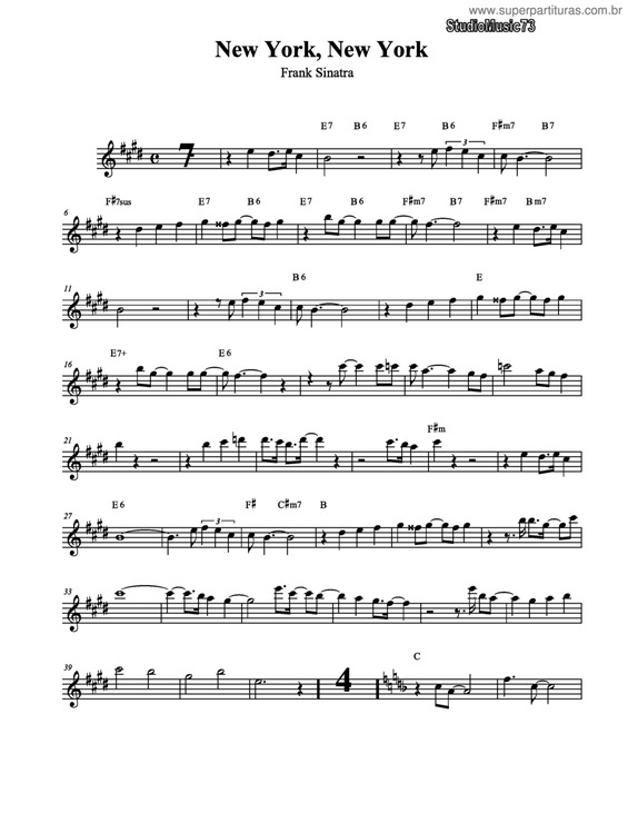 Partitura da música New York, New York v.5