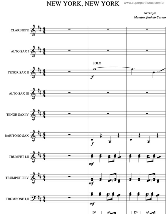 Partitura da música New York, New York v.6