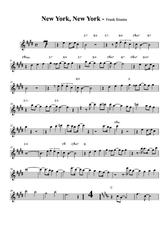 Partitura da música New York, New York v.8