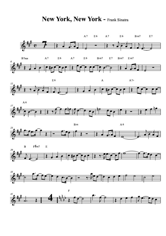 Partitura da música New York, New York v.9