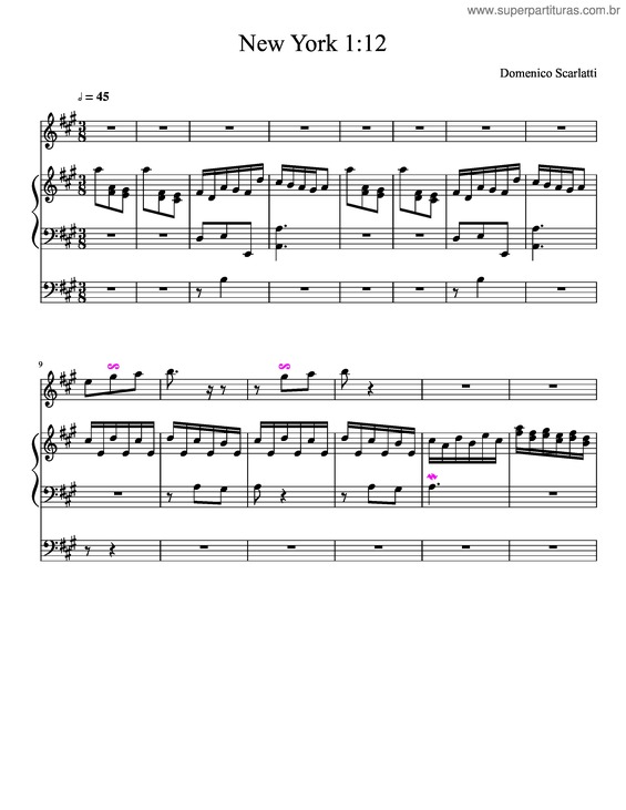 Partitura da música New York 1:12
