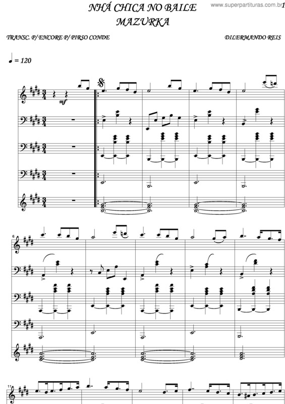 Partitura da música Nha Chica No Baile v.2