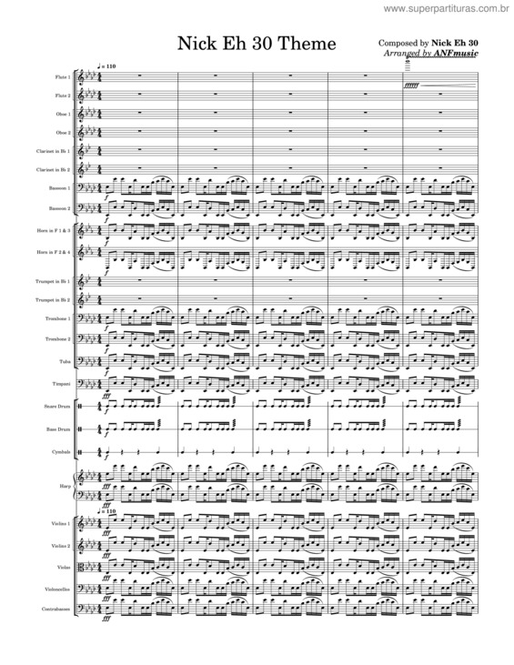 Partitura da música Nick Eh 30 Theme – Anfgames0946