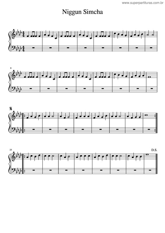 Partitura da música Niggun Simcha