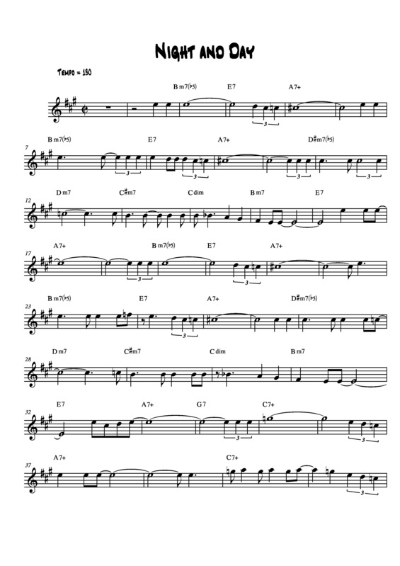 Partitura da música Night and Day v.4