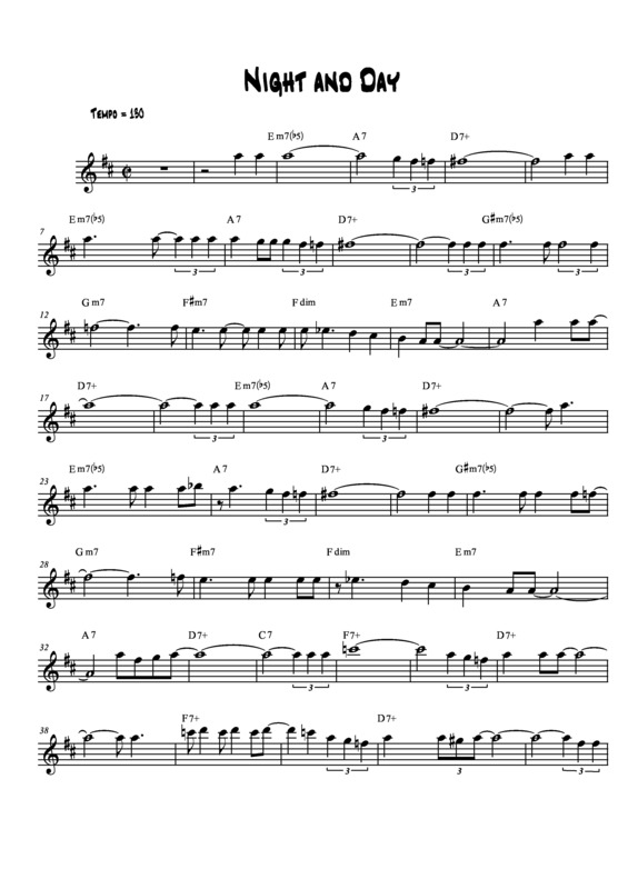 Partitura da música Night and Day v.5