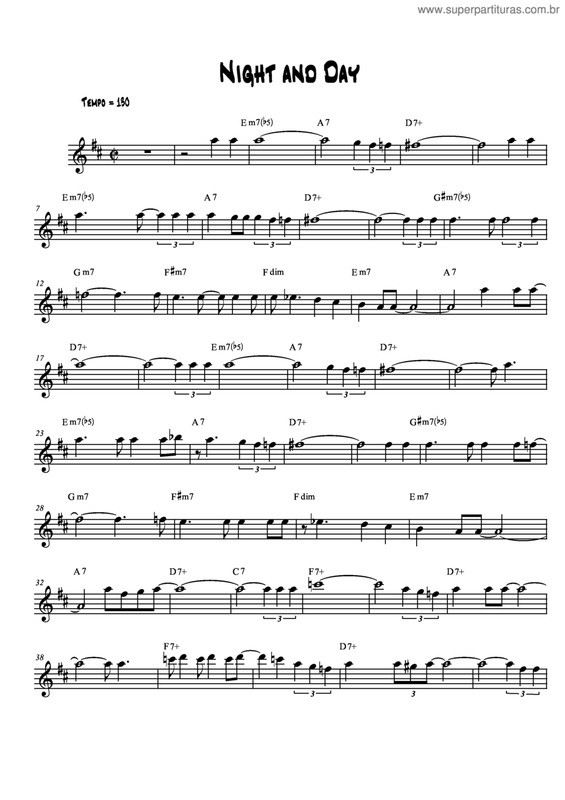 Partitura da música Night And Day v.6