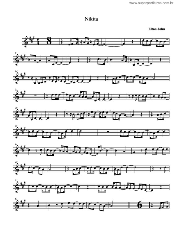 Partitura da música Nikita v.7
