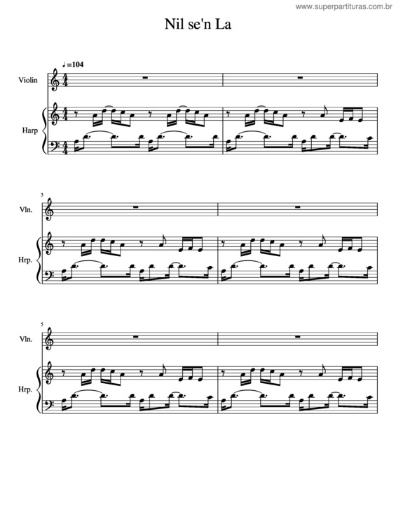 Partitura da música Nil Se`S La