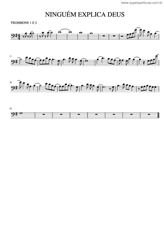 Partitura da música Ningu M Explica Deus