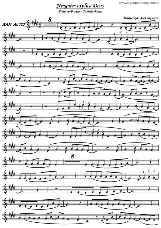 Partitura da música Ninguém Explica Deus v.2