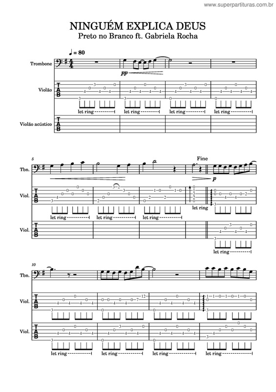 Partitura da música Ninguém Explica Deus v.29