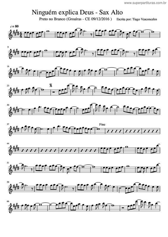 Partitura da música Ninguém Explica Deus v.30
