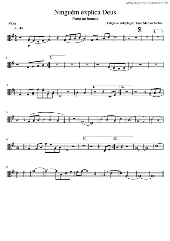 Partitura da música Ninguém Explica Deus v.40