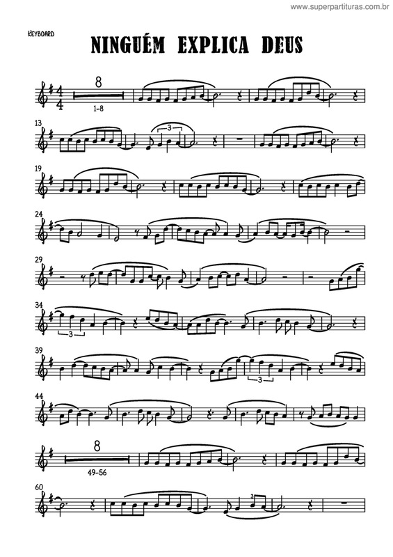 Partitura da música Ninguem Explica Deus v.6