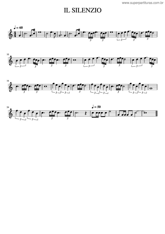 Partitura da música Nino Rossi – Il Silencio