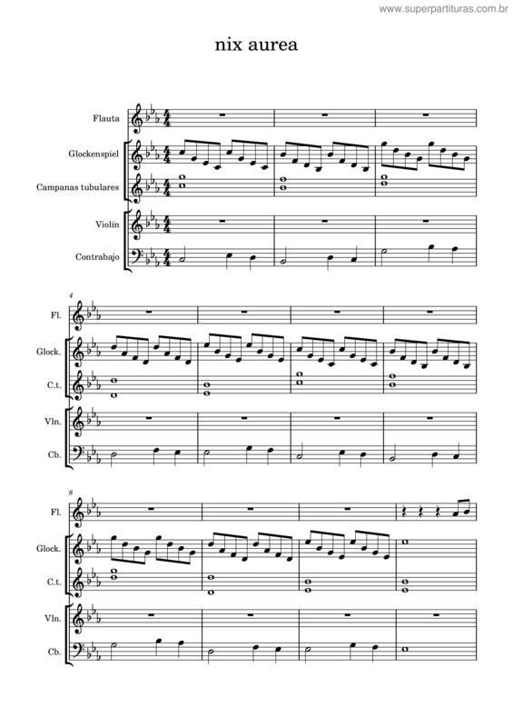 Partitura da música Nix Aurea