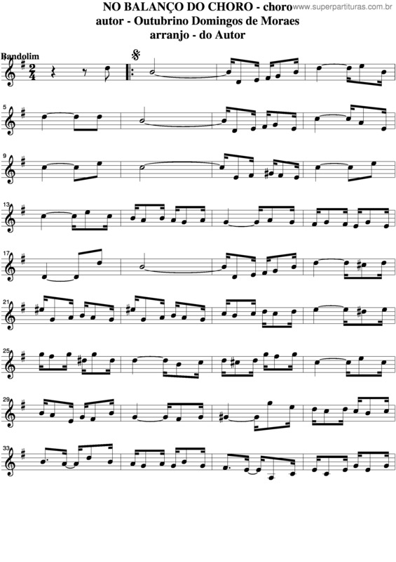 Partitura da música No Balanço Do Choro v.3