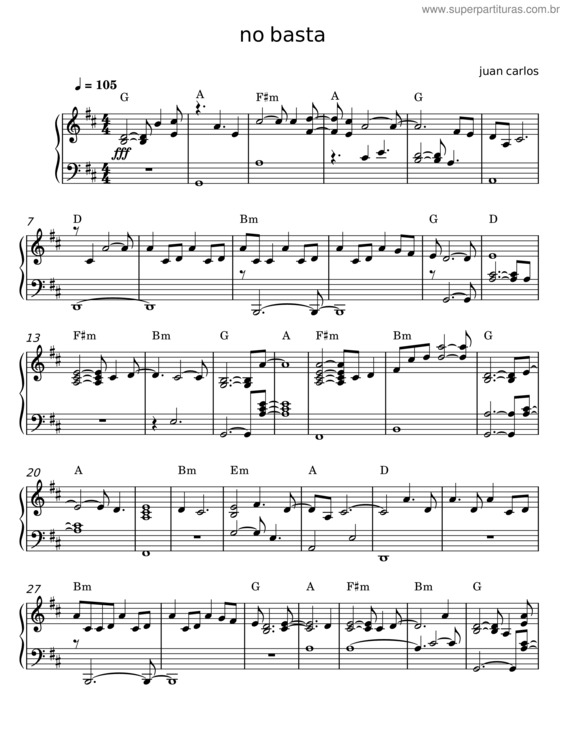 Partitura da música No Basta