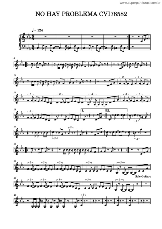 Partitura da música No Hay Problema –