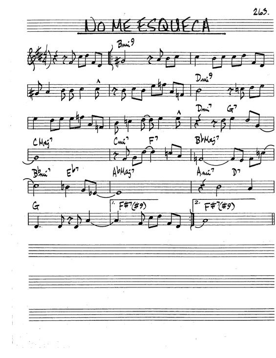 Partitura da música No Me Esqueça v.2