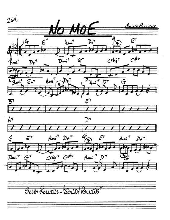 Partitura da música No Moe