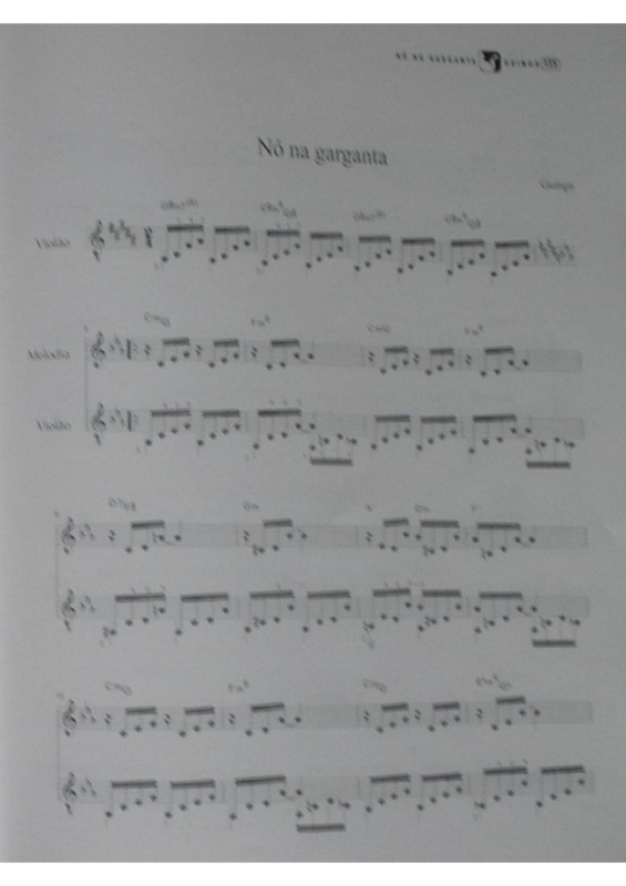 Partitura da música Nó na Garganta