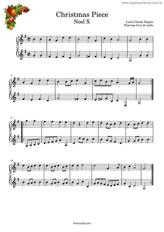 Partitura da música No Natal Nasceu Jesus v.3