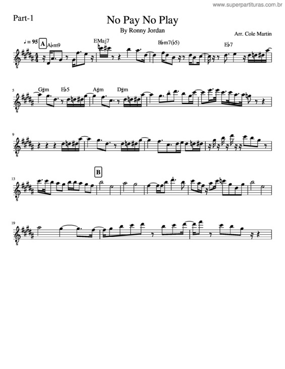 Partitura da música No Pay No Play Guitar