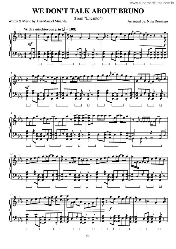Partitura da música No Se Habla De Bruno – 6766369
