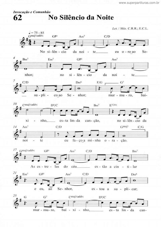 Partitura da música No Silêncio Da Noite v.3