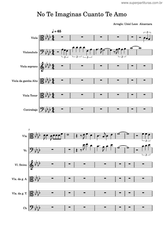Partitura da música No Te Imaginas Cuanto Te Amo Uziel León Alcántara
