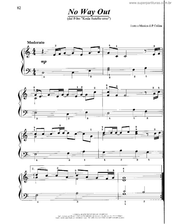 Partitura da música No Way