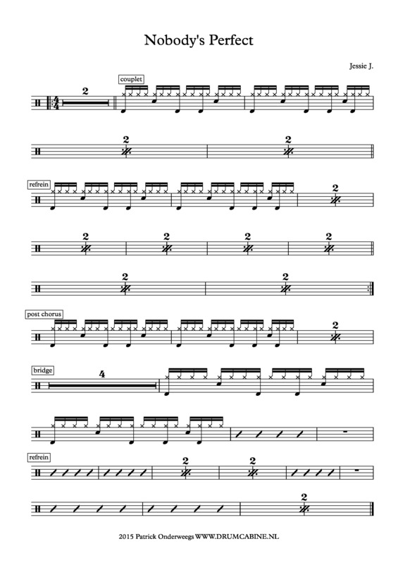 Partitura da música Nobody´s Perfect v.3