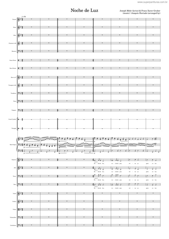Partitura da música Noche De Luz v.2