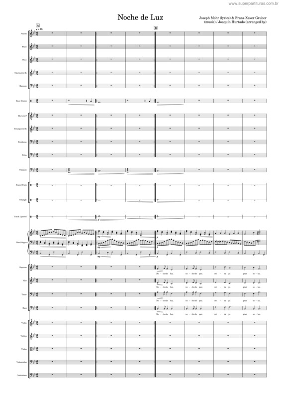 Partitura da música Noche De Luz