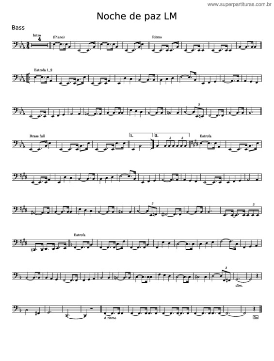 Partitura da música Noche De Paz – Franz Xaver Gruber v.18